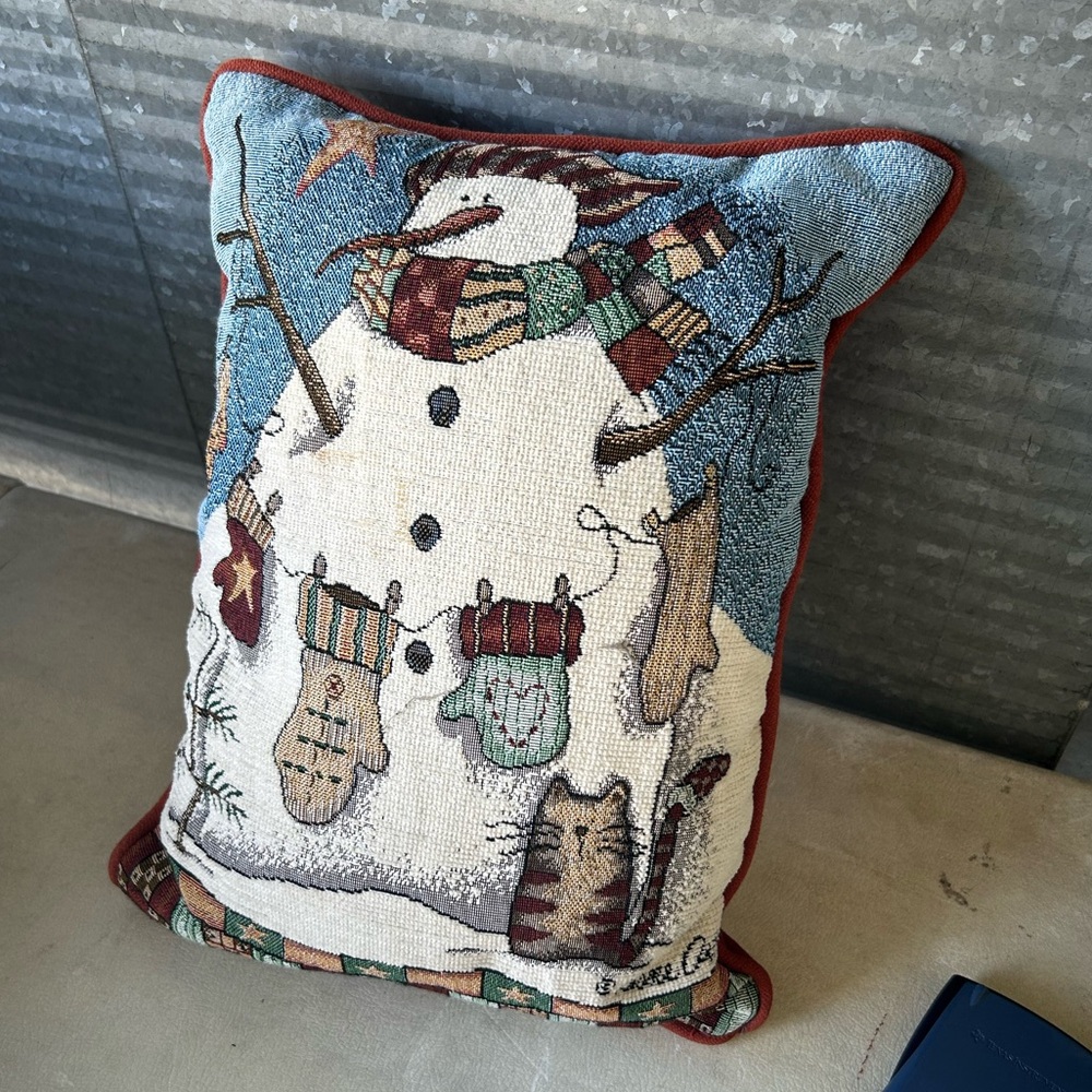 Snow man holiday throw pillow - Ross